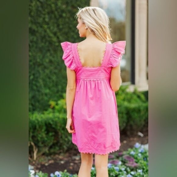 J. Marie Beckley Dress Pink Embroidered Womens XS-L NWT - Picture 5 of 16